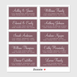 Chic Calligraphy Wedding Guest Address Labels