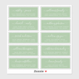 Chic Calligraphy Wedding Guest Address Labels