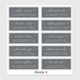 Chic Calligraphy Wedding Guest Address Labels