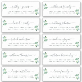 Chic Calligraphy Wedding Guest Address Labels