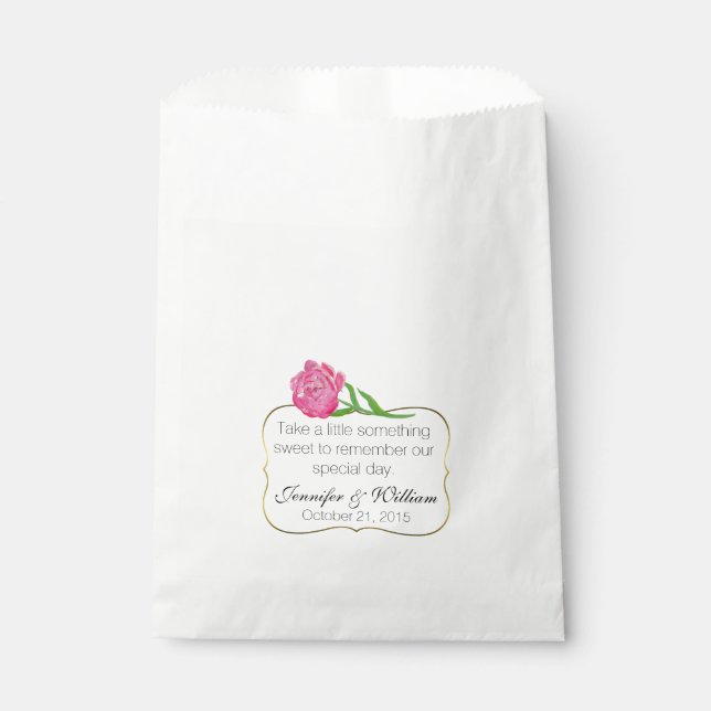 Chic Candy Bar Custom Wedding Favor Bag Geschenktütchen (Vorderseite)