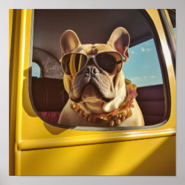 Chic Canine Elegance: Stilvolle französische Bulld Poster