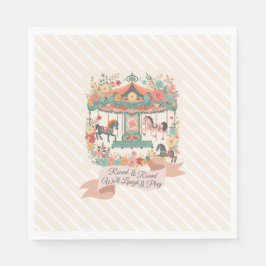Chic Carousel Pferd Karneval Geburtstag Serviette