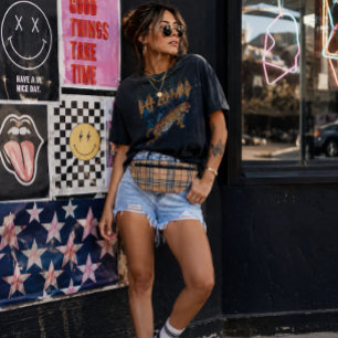 Chic Carreaux Chaud Brun Rouge Blanc Noir Marron T