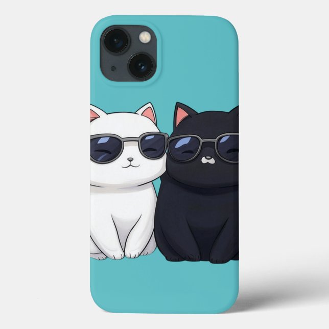 Chic Cat Duo Case-Mate iPhone Hülle (Rückseite)