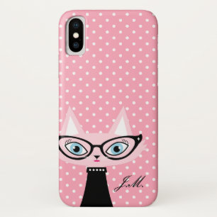 Chic Cat et Pois iPhone X Coque