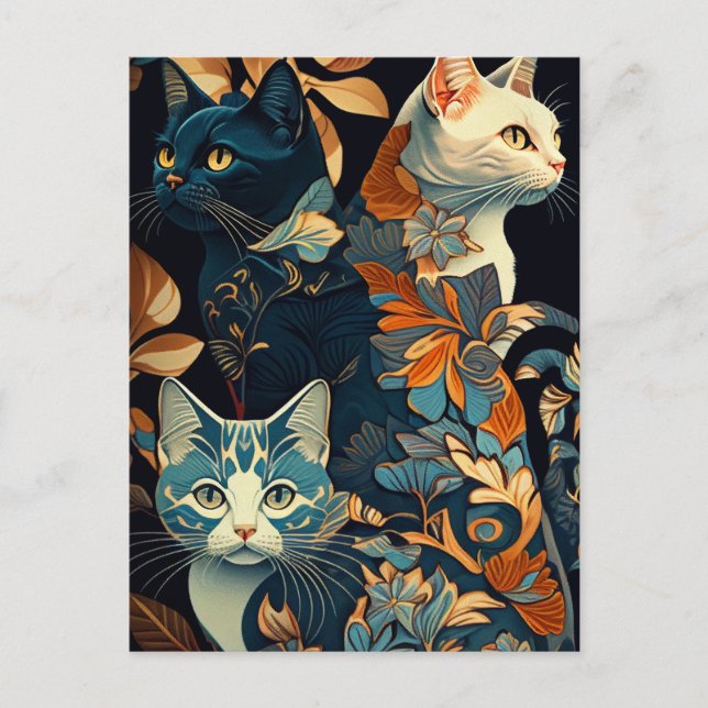 Chic Cat Postkarte (Vorderseite)