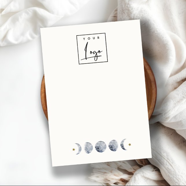 Chic Celestial Moon Blank Juwelier-Logo Visitenkarte (Von Creator hochgeladen)
