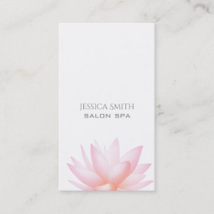 Chic charmante elegante Aquarellfarben Rosa Lotus  Visitenkarte