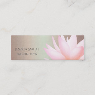 Chic charming Blassrosa Aquarelllotus Blume Mini Visitenkarte