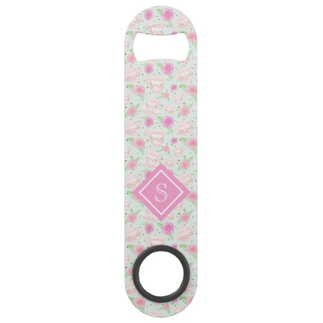 Chic Chic Cups De Thé Floral Monogramme (Devant)