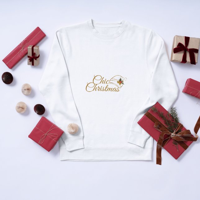 Chic Christmas Minimalistische Weihnachtsmannmütze Sweatshirt (Von Creator hochgeladen)