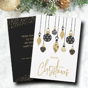 Chic Christmas Tree Ornaments Feiertagskarte