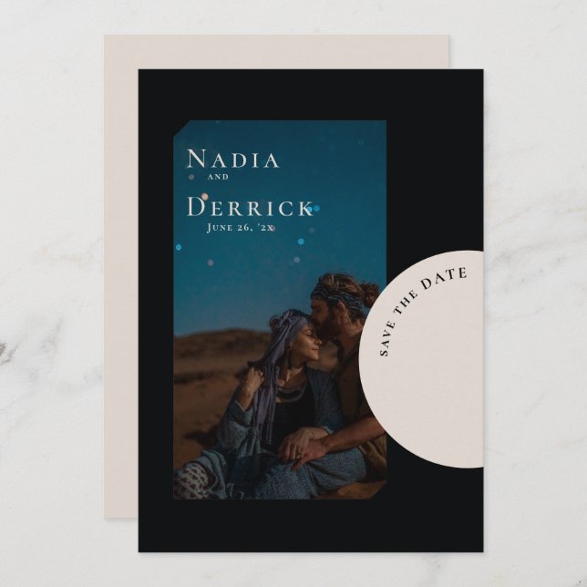 CHIC CIRCLE WEDING SAVE THE DATE (Vorne/Hinten)
