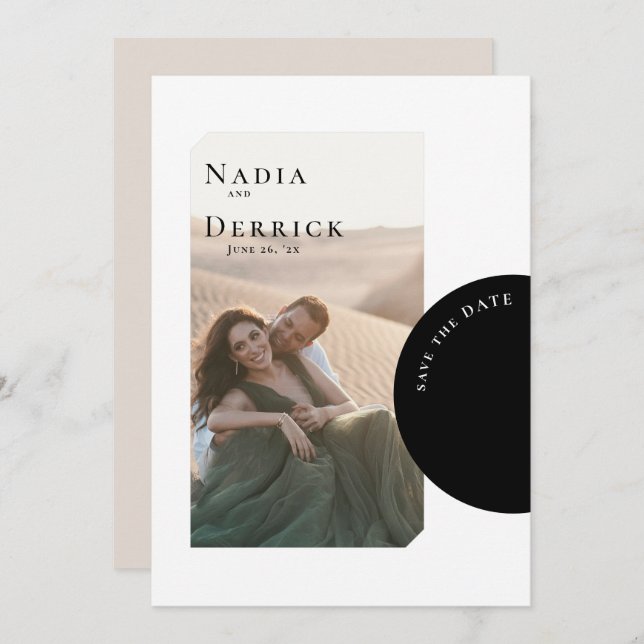 CHIC CIRCLE WEDING SAVE THE DATE (Vorne/Hinten)