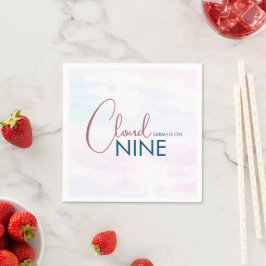 Chic Cloud Nine Blue Pink Brautparty Serviette