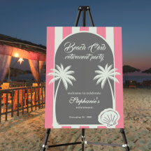 Chic Coastal Stripe Beach Club Retirement Party