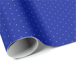 Chic Cobalt blau-weiß winzige Polka-Punkte Muster Geschenkpapier