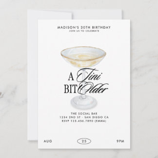 Chic Cocktail Ein Tini-Bisschen Älter Erwachsener Einladung