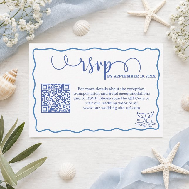 Chic Code QR de réponse de mariage sur la vie mari (Créateur téléchargé)