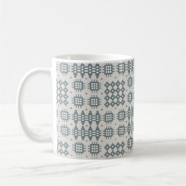 Chic Coffee Tasse: Welsh Tapestry Pattern, Grau Kaffeetasse