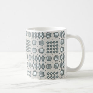 Chic Coffee Tasse: Welsh Tapestry Pattern, Grau Kaffeetasse