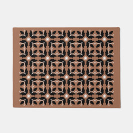 Chic Coffee Tile Blume Muster Kleine Tor Mat Fußmatte