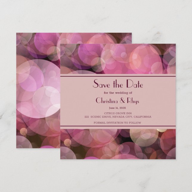 Chic Colors Save the Date (Vorne/Hinten)
