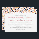 Chic Confetti Dusche Einladungen für Hochzeiten<br><div class="desc">Mit diesen schicken Einladungen,  die ein fallendes Konfetti-Dots-Muster aufweisen,  laden Sie Ihre Gäste zu einer stilvollen Hochzeit ein. Diese Einladung enthält eine passende Sicherungsdatei. Sehen Sie sich die passende Hochzeitssuite im Wander Paper Co Store an!</div>