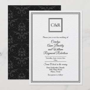 Chic Contemporary 2 Wedding Einladung