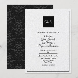 Chic Contemporary Wedding Einladung