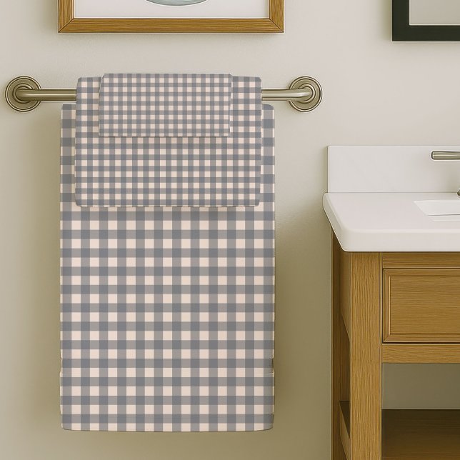 Chic Coral Tartan Towels Refined and Cozy Feel (Chic Coral Tartan Towels Refined and Cozy Feel)