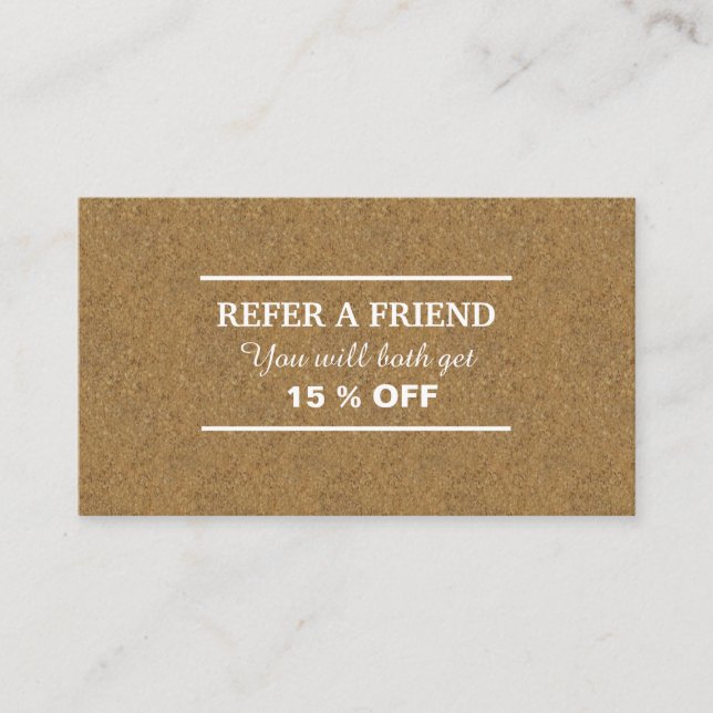 Chic Cork Empfehlungskarte (Vorderseite)