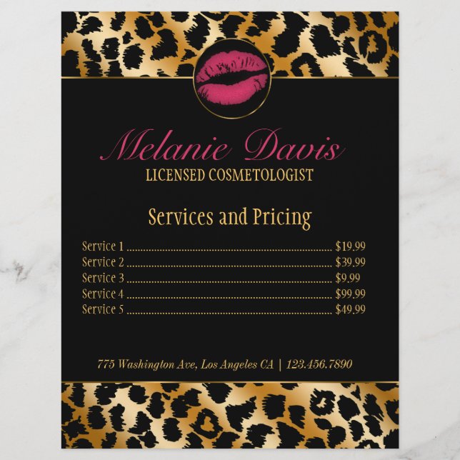 Chic Cosmetology Makeup Artist Flyer (Vorne)