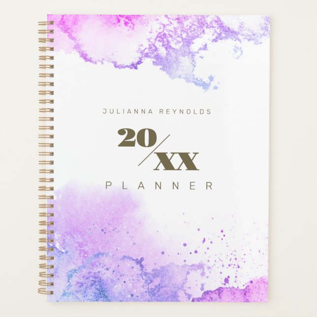 Chic Cosmic Purple Planner (Devant)