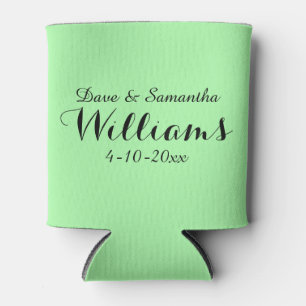 Chic Country Green Mrs. Gastgeschenk Hochzeit Dosenkühler