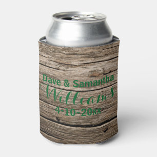 Chic Country Wood Mr. Mrs. Gastgeschenk Hochzeit Dosenkühler