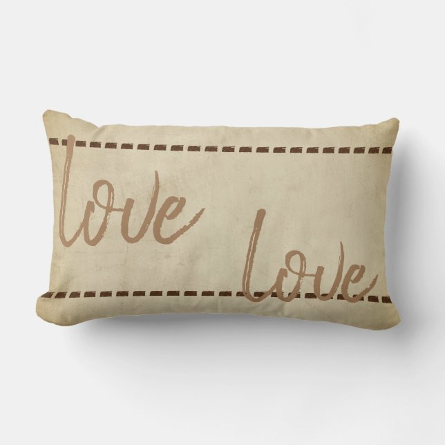 chic coussin style rustique chic sépia tonalité (Recto)