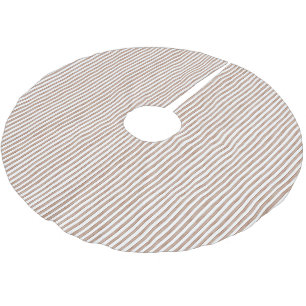Chic Cream Brown Streifen Weihnachten Polyester Weihnachtsbaumdecke
