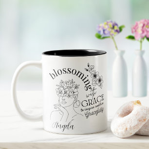 Chic Crown Hair of Rose Blooming with Grace Zweifarbige Tasse