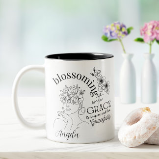 Chic Crown Hair of Rose Blooming with Grace Zweifarbige Tasse