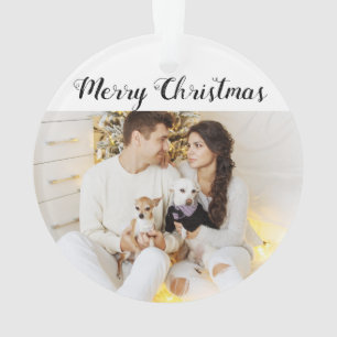 Chic Custom Family Couple Photo Holiday Noël