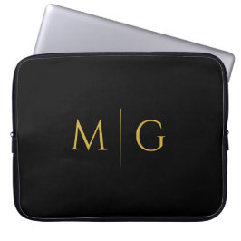 Chic Custom Initials Modern Laptopschutzhülle