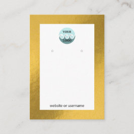 Chic Custom Logo Goldrahmen Ohrring-Display-Karte Visitenkarte
