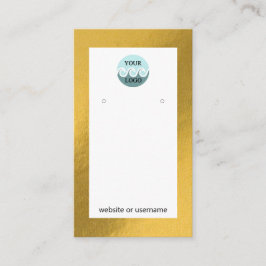 Chic Custom Logo Goldrahmen Ohrring-Display-Karte Visitenkarte
