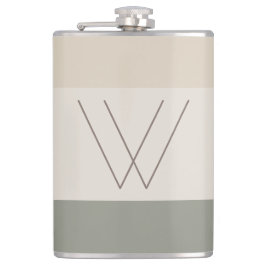 Chic Custom Mit Monogramm Initial Modern Flachmann