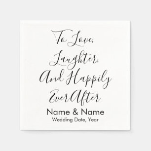 Chic Custom Personalisiert Script Wedding Receptio Serviette
