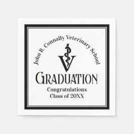 Chic Custom Veterinary School Graduation Party Serviette