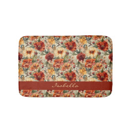 Chic Custom Watercolor Floral Muster Badematte