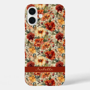 Chic Custom Watercolor Floral Muster iPhone 16 Plus Hülle
